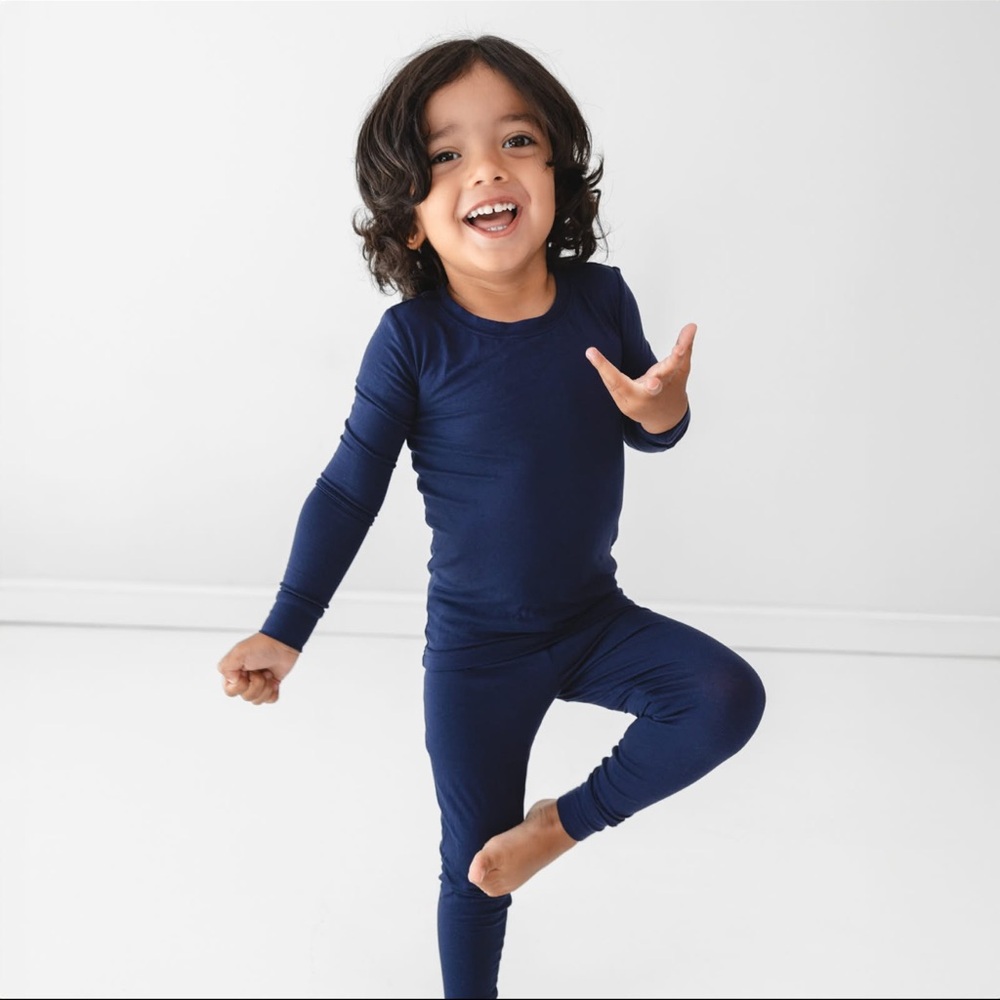 Little Sleepies Classic Navy Long Sleeve Pajama Set - 3T